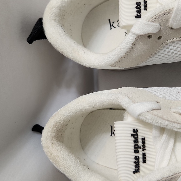 Kate Spade New York K As In Kate Leather Terry Cloth Sneakers (W Size 9) - Picture 7 of 13
